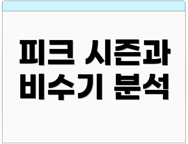 피크 시즌과 비수기 분석