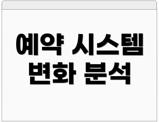 예약 시스템 변화 분석