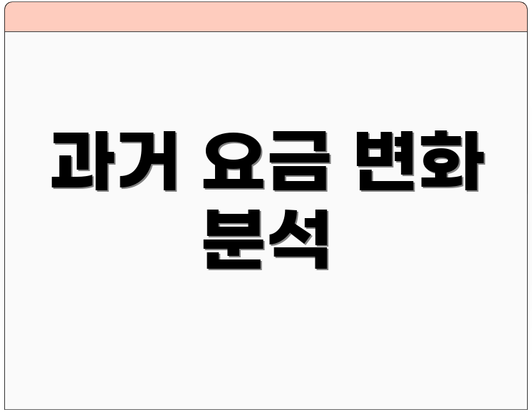 과거 요금 변화 분석