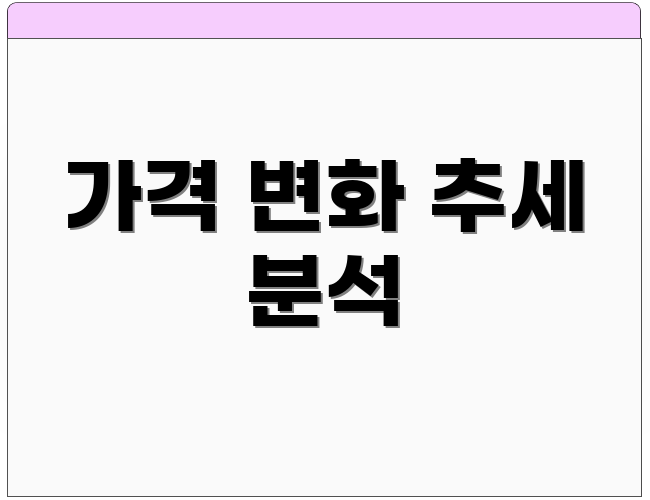 가격 변화 추세 분석