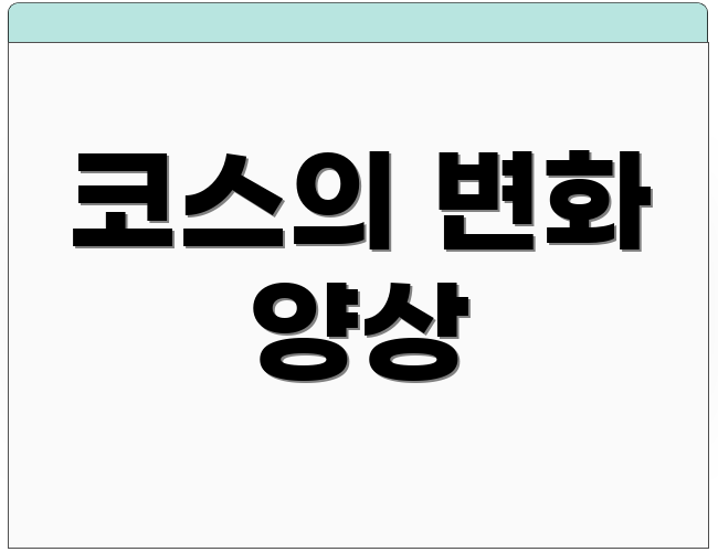 코스의 변화 양상