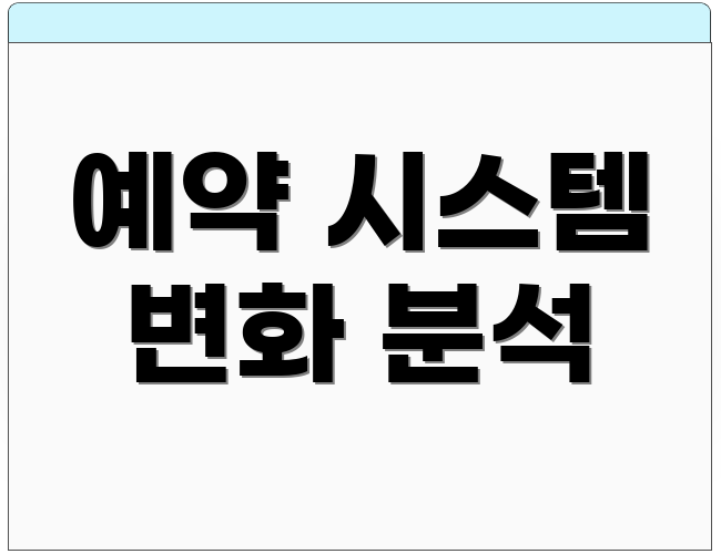 예약 시스템 변화 분석