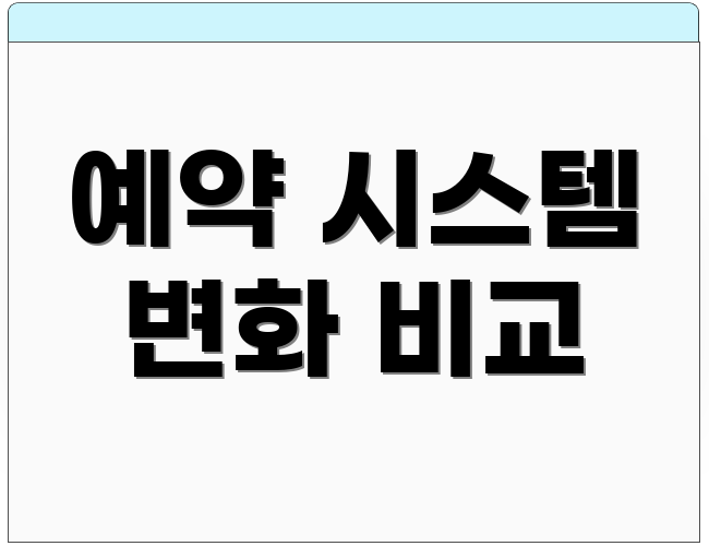 예약 시스템 변화 비교
