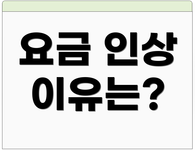요금 인상 이유는?