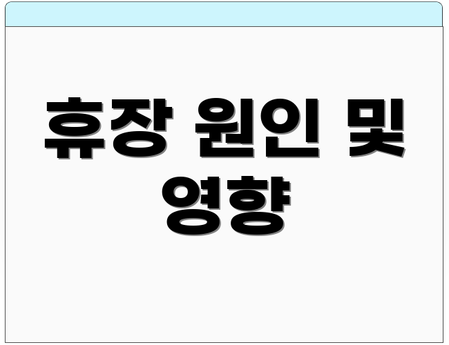 휴장 원인 및 영향