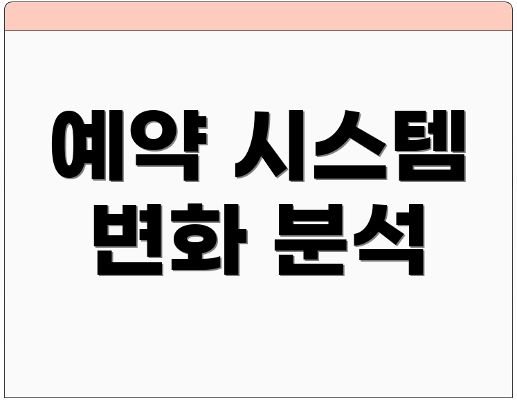 예약 시스템 변화 분석