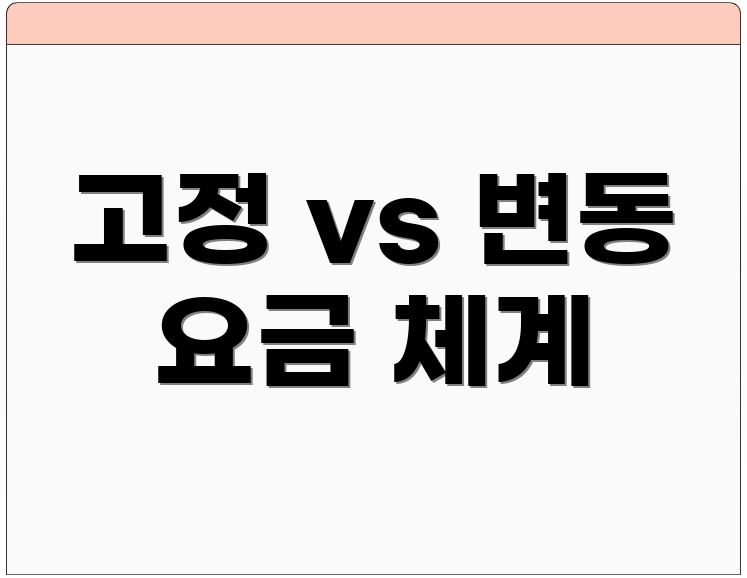 고정 vs 변동 요금 체계
