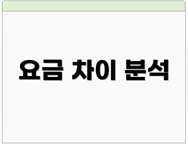 요금 차이 분석