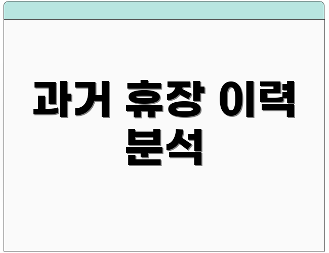 과거 휴장 이력 분석