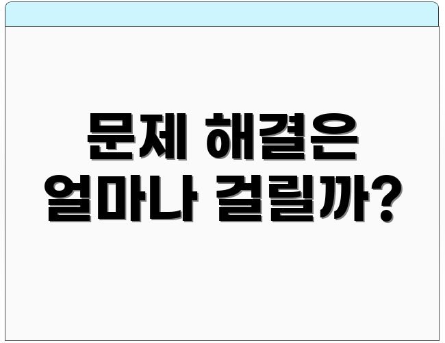 문제 해결은 얼마나 걸릴까?