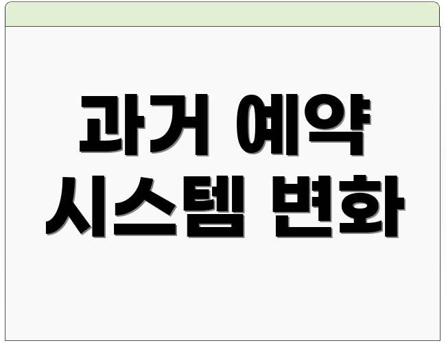 과거 예약 시스템 변화