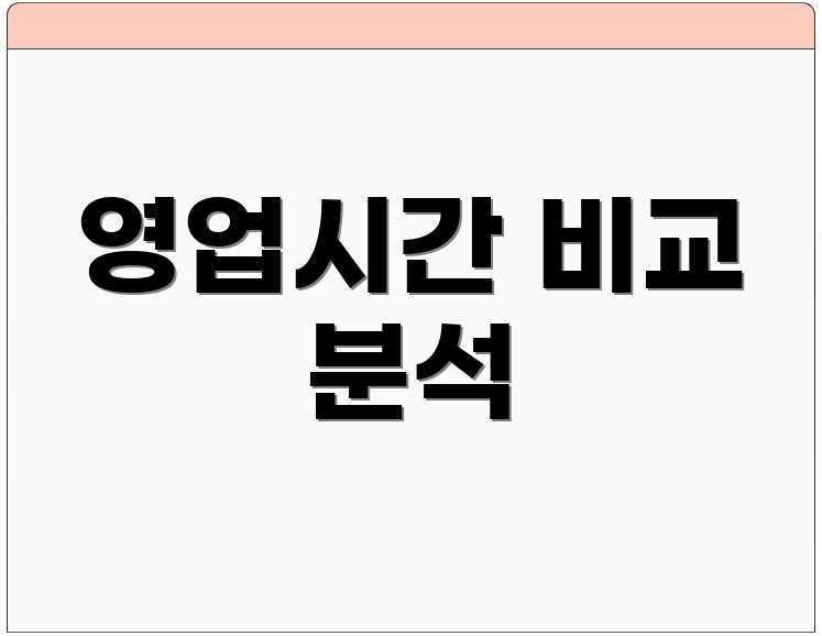 영업시간 비교 분석