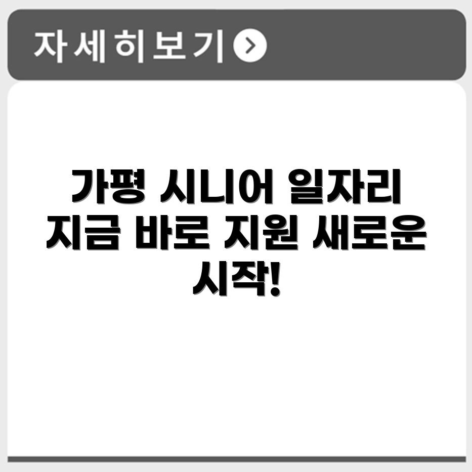 경기도 가평군 시니어클럽 노인 시니어 일자리 사업 채용정보 홈페이지