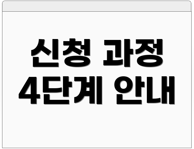 신청 과정 4단계 안내