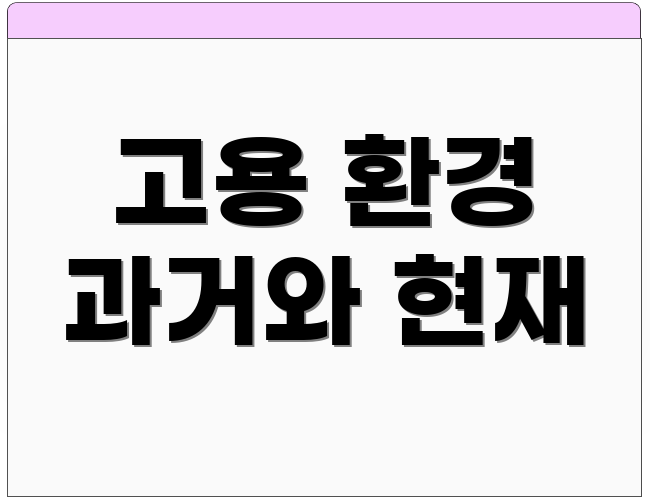 고용 환경 과거와 현재