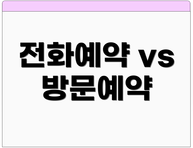 전화예약 vs 방문예약
