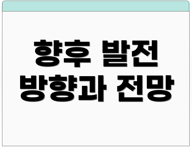 향후 발전 방향과 전망