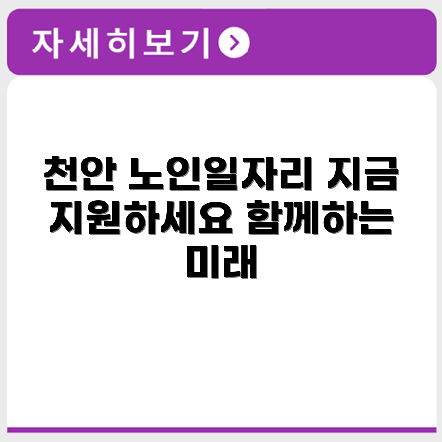 충청남도 천안 시니어클럽 노인 시니어 일자리 사업 채용정보 홈페이지