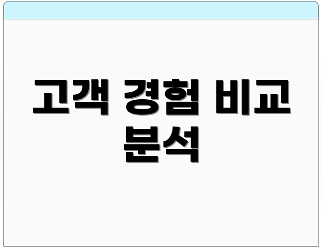 고객 경험 비교 분석