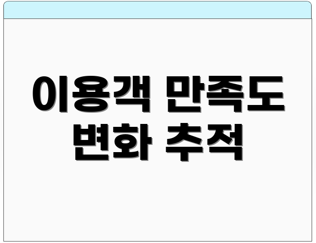 이용객 만족도 변화 추적