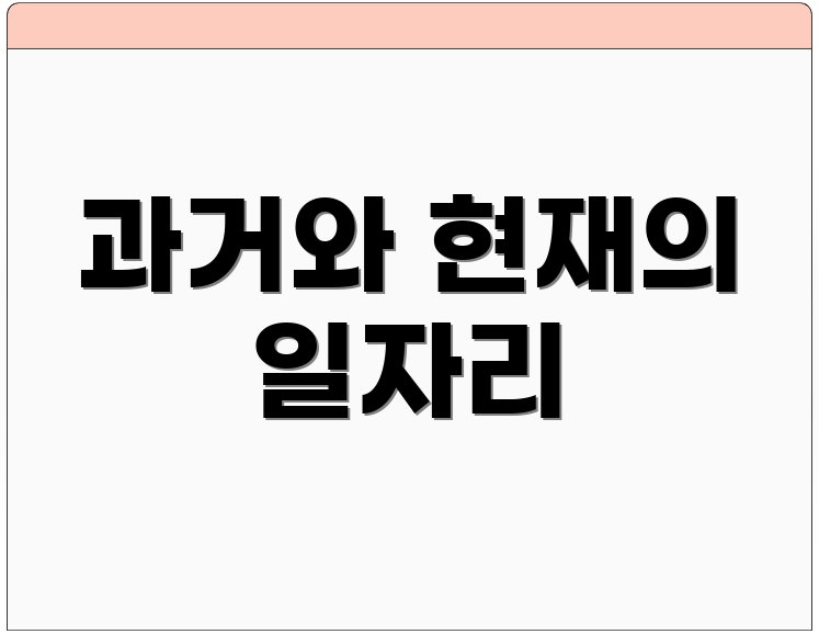 과거와 현재의 일자리