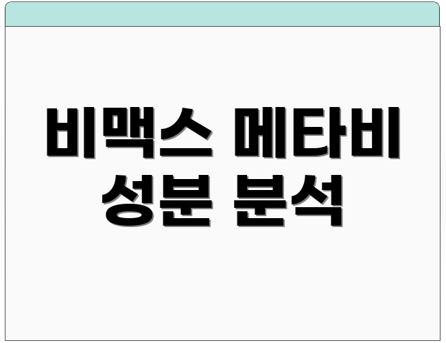 비맥스 메타비 성분 분석