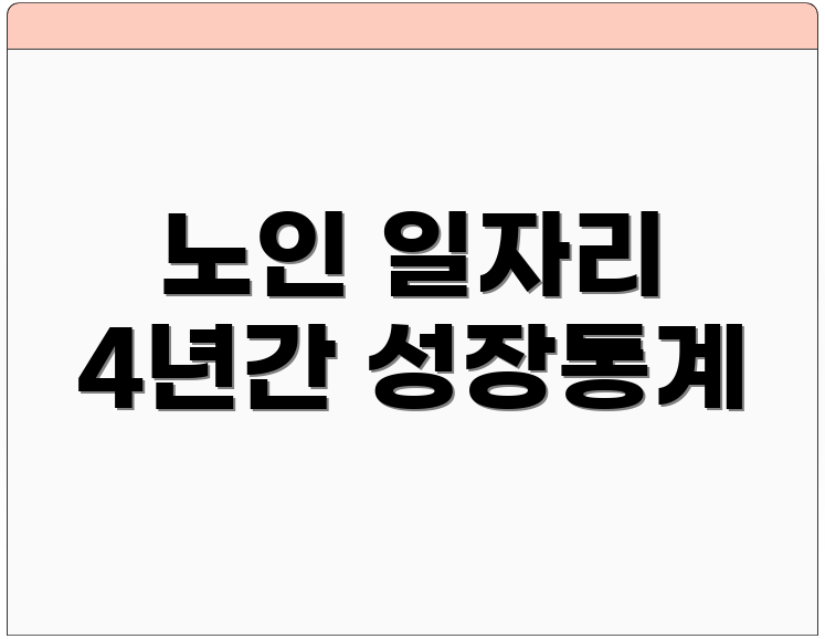노인 일자리 4년간 성장통계