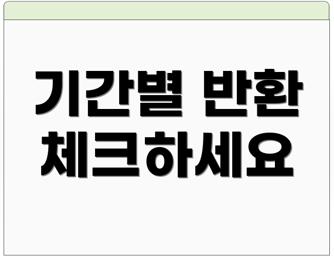 기간별 반환 체크하세요