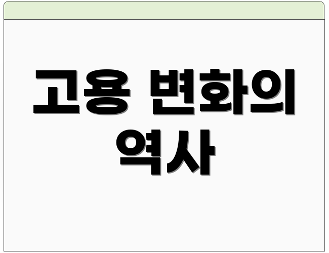 고용 변화의 역사