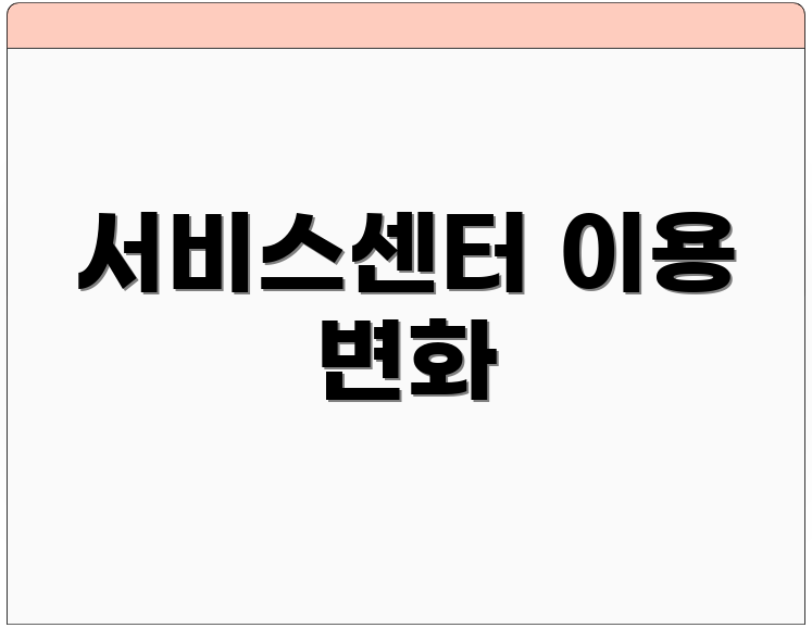 서비스센터 이용 변화