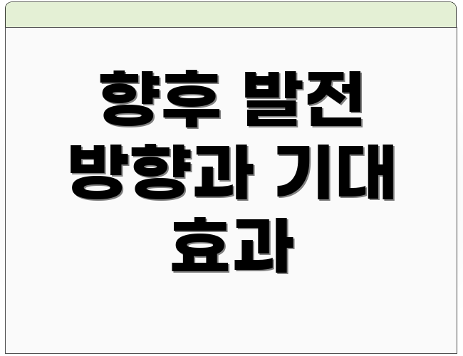 향후 발전 방향과 기대 효과