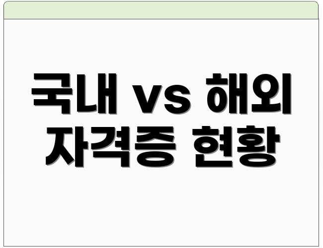 국내 vs 해외 자격증 현황