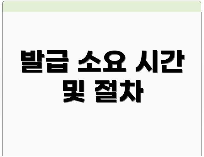 발급 소요 시간 및 절차
