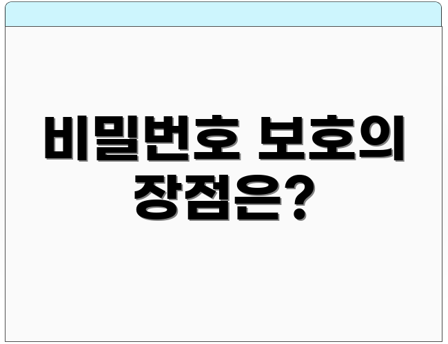 비밀번호 보호의 장점은?