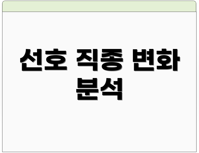 선호 직종 변화 분석