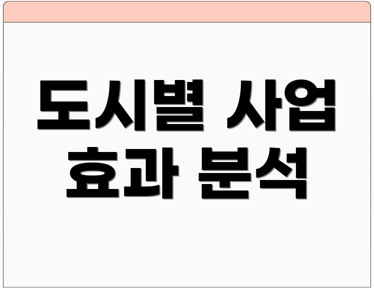 도시별 사업 효과 분석