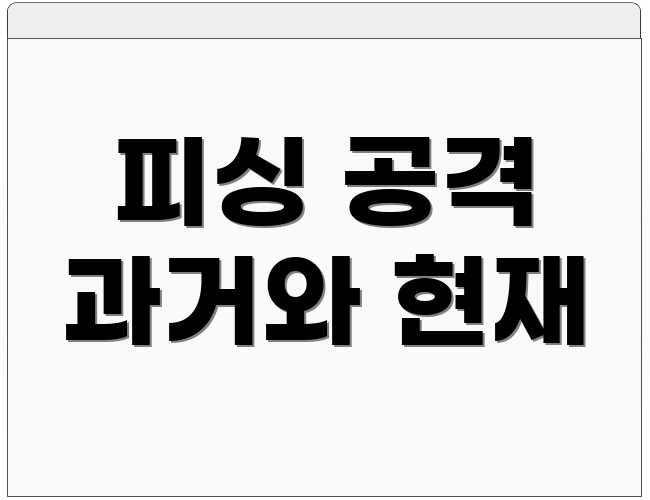 피싱 공격 과거와 현재