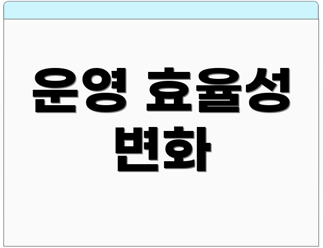 운영 효율성 변화