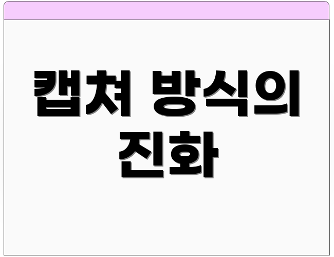 캡쳐 방식의 진화