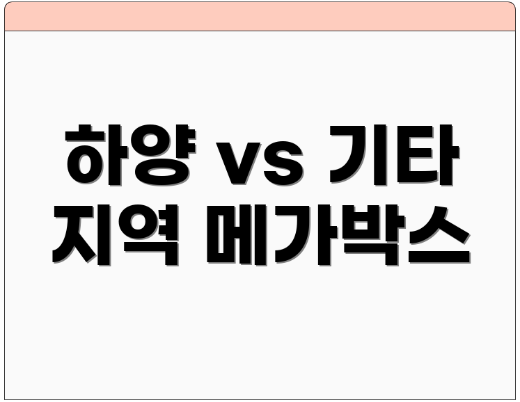 하양 vs 기타 지역 메가박스