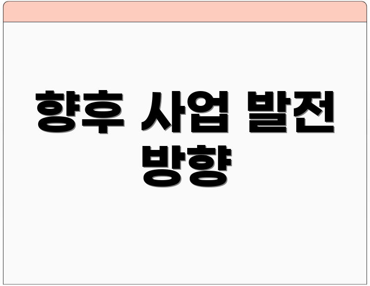 향후 사업 발전 방향
