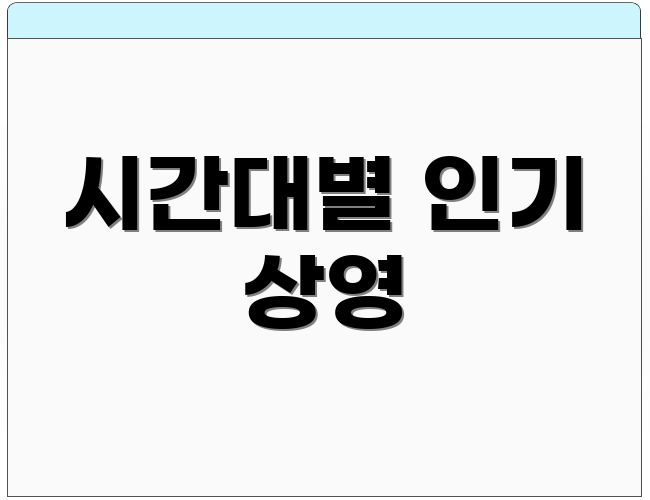 시간대별 인기 상영