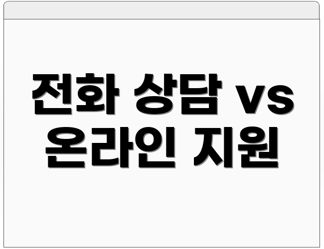 전화 상담 vs 온라인 지원