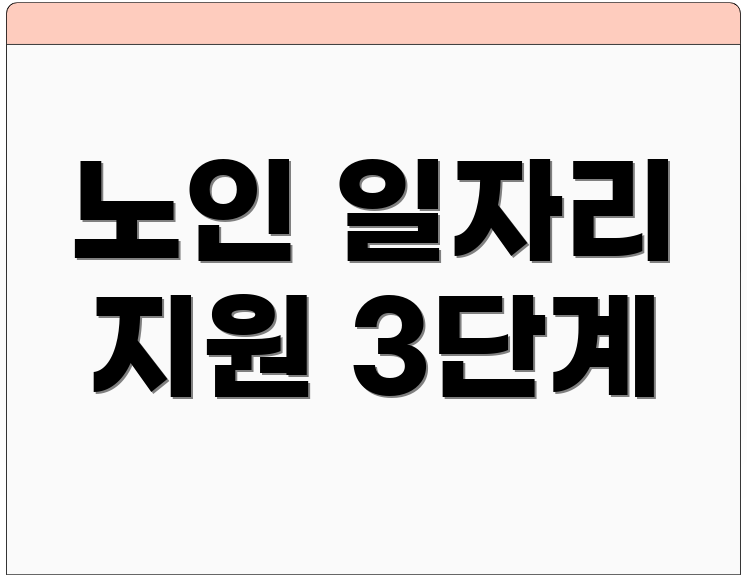 노인 일자리 지원 3단계