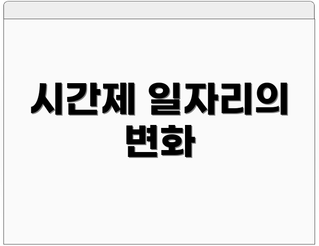 시간제 일자리의 변화