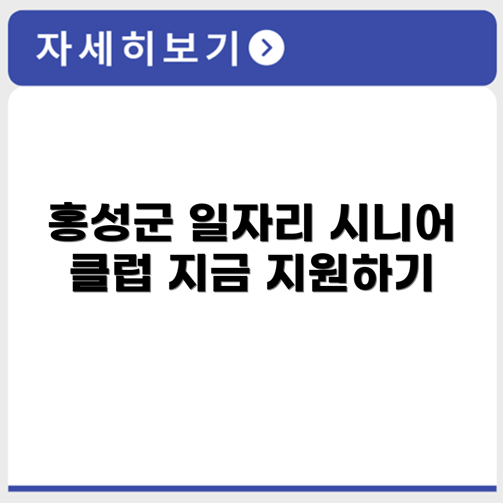 충청남도 홍성군 시니어클럽 노인 시니어 일자리 사업 채용정보 홈페이지