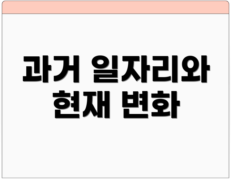 과거 일자리와 현재 변화