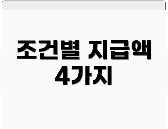 조건별 지급액 4가지