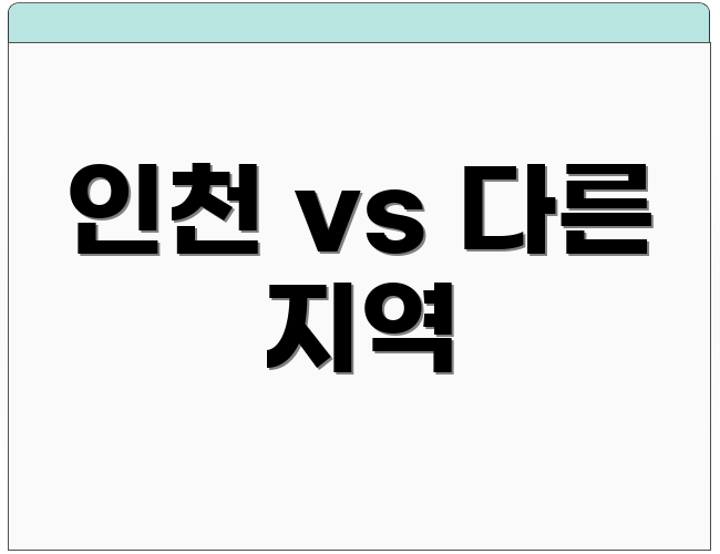 인천 vs 다른 지역
