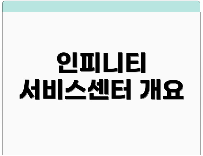 인피니티 서비스센터 개요